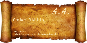 Andor Attila névjegykártya